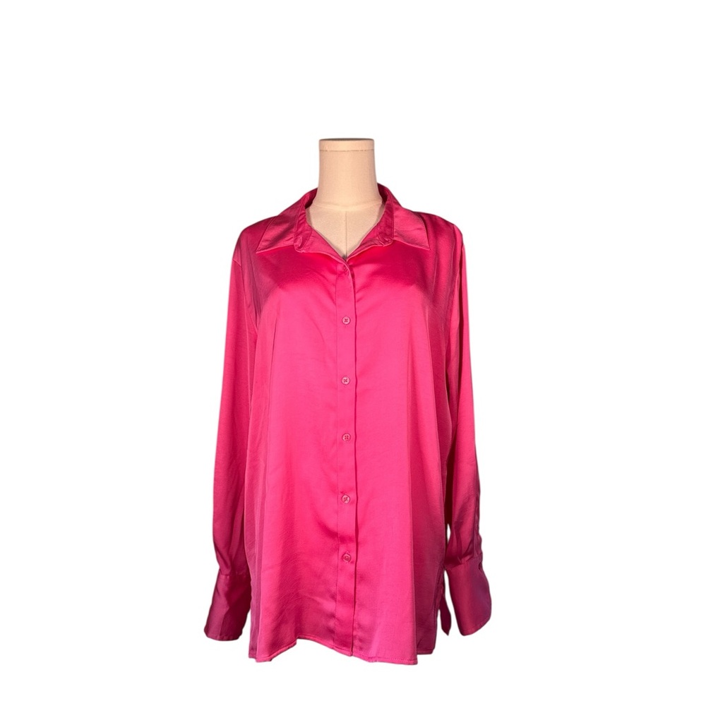 a new day Rose‎ Pink Button Down Shirt